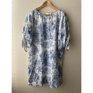 Blue and White Dress